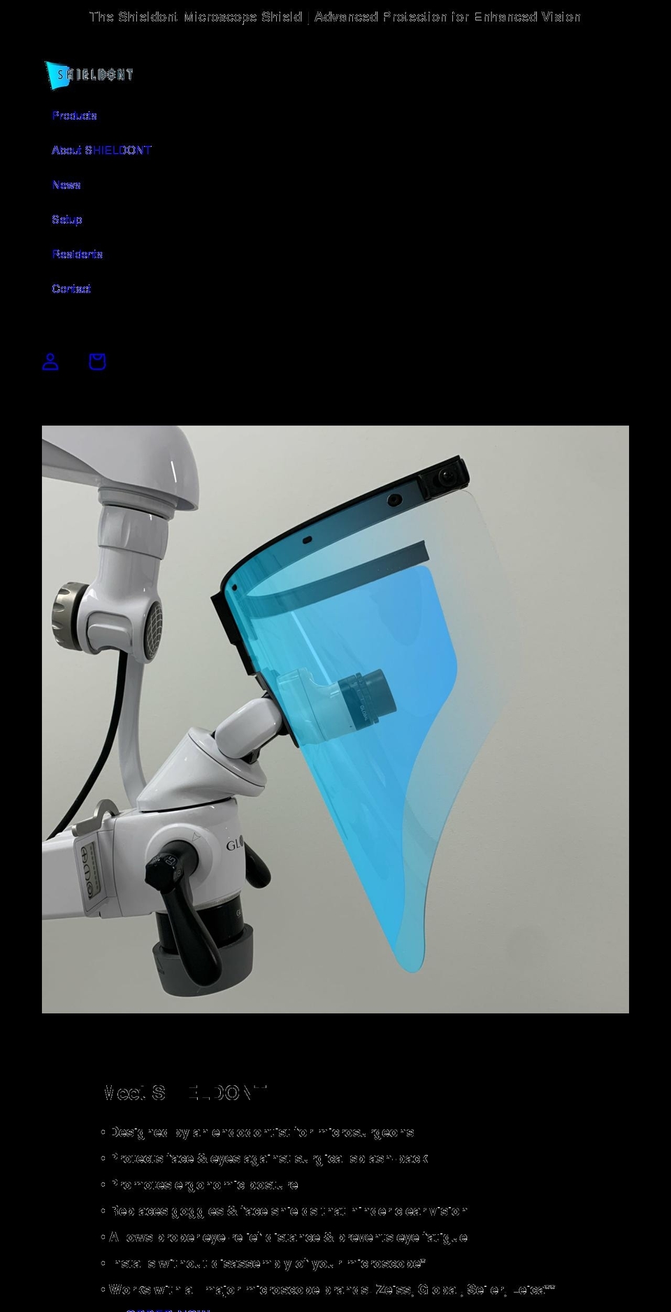 shieldont.com shopify website screenshot