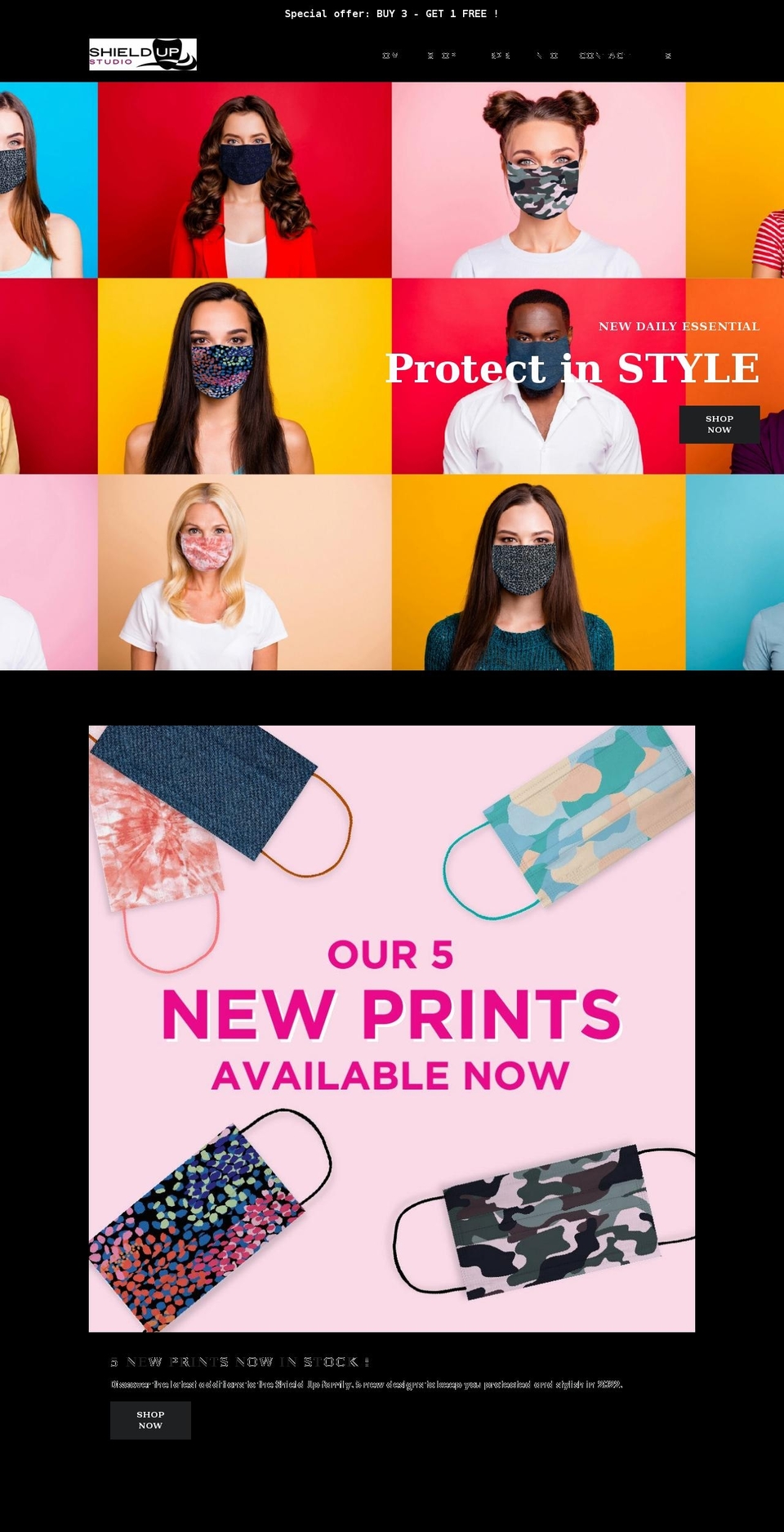 shieldupstudio.com shopify website screenshot