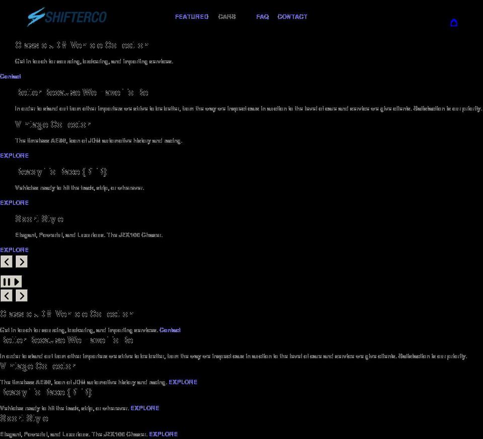 shifterco.jp shopify website screenshot
