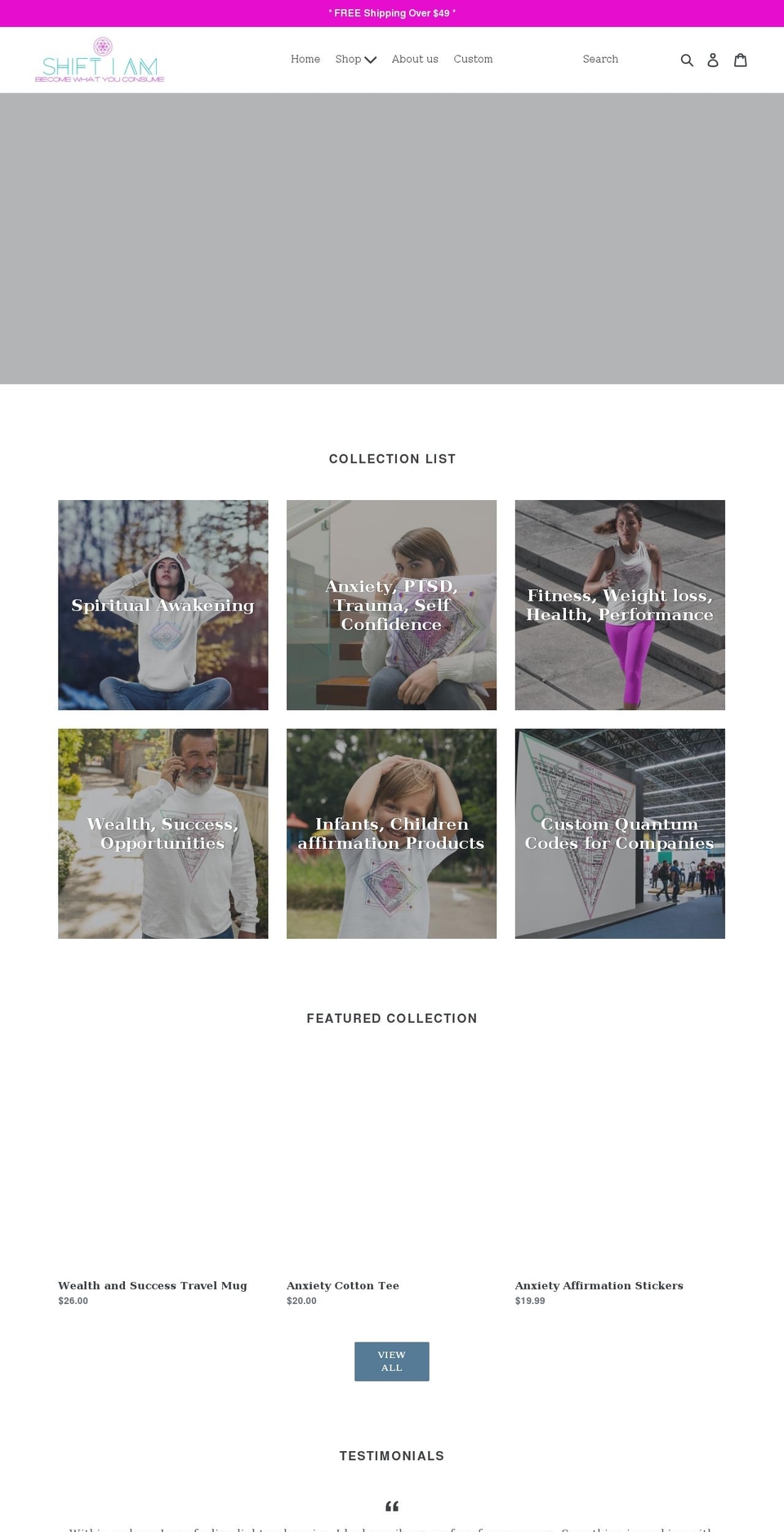 shiftiam.com shopify website screenshot