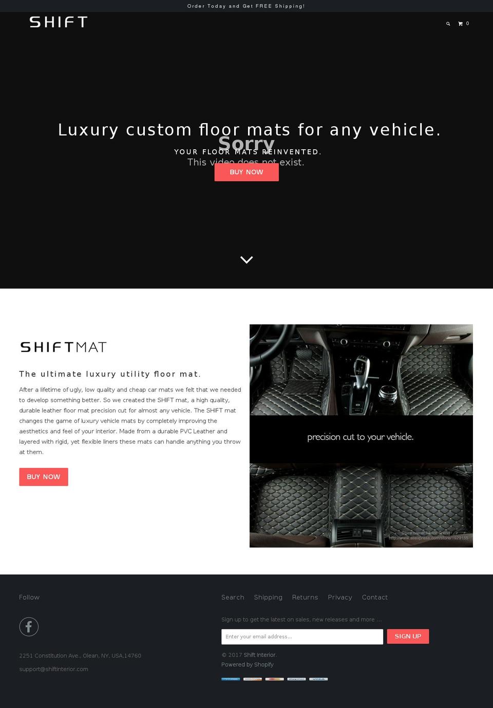 shiftinterior.com shopify website screenshot