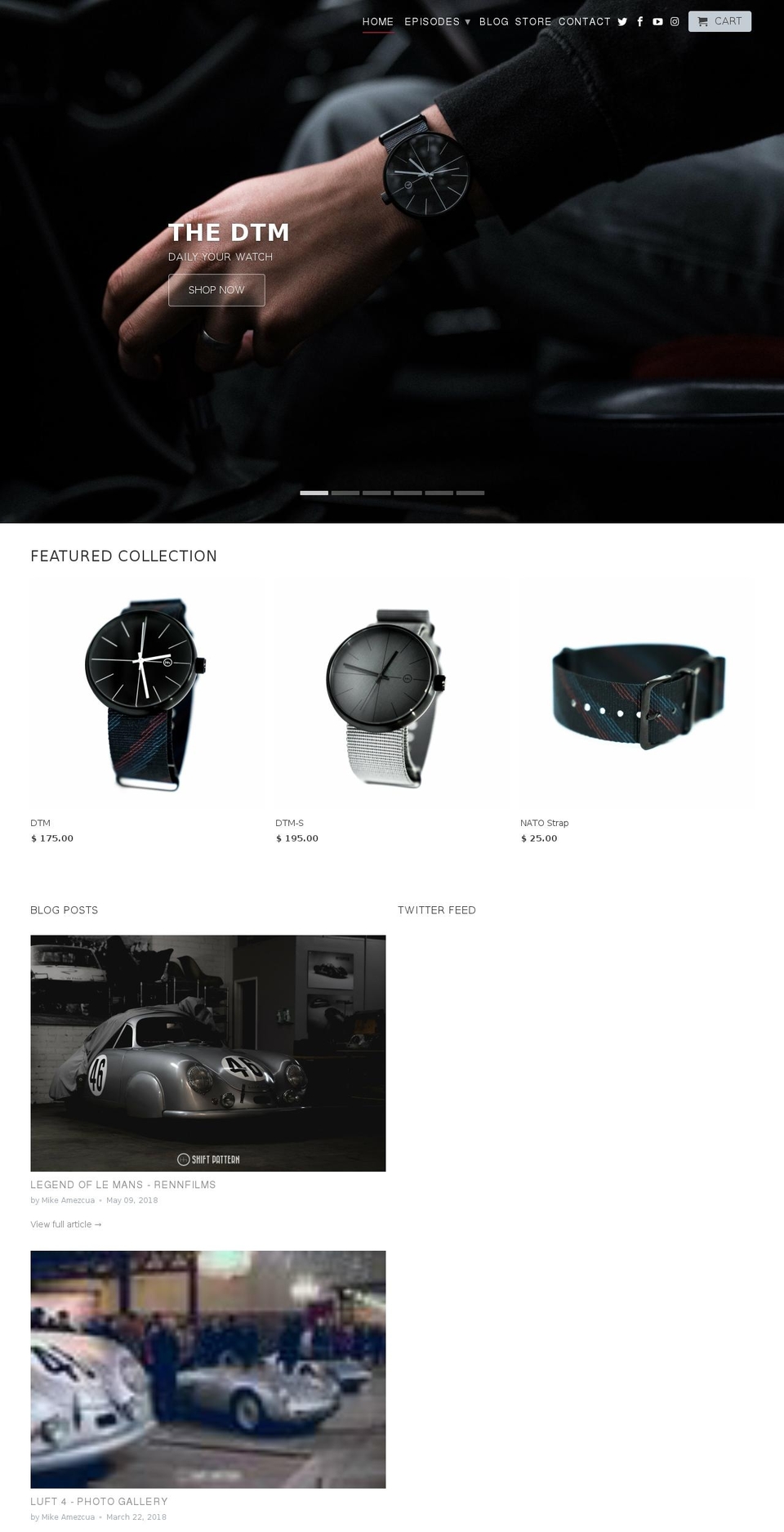 shiftpattern.com shopify website screenshot