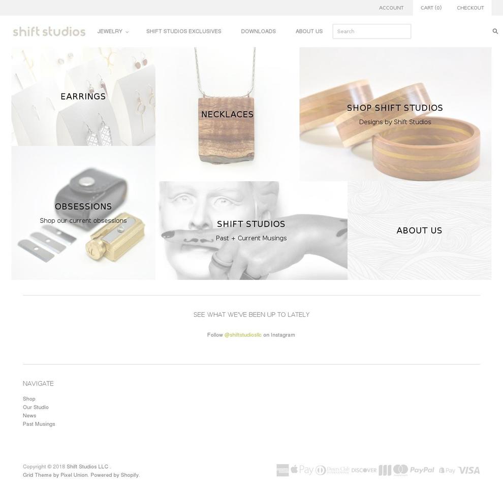 shiftstudiosllc.com — Shopify storefront screenshot