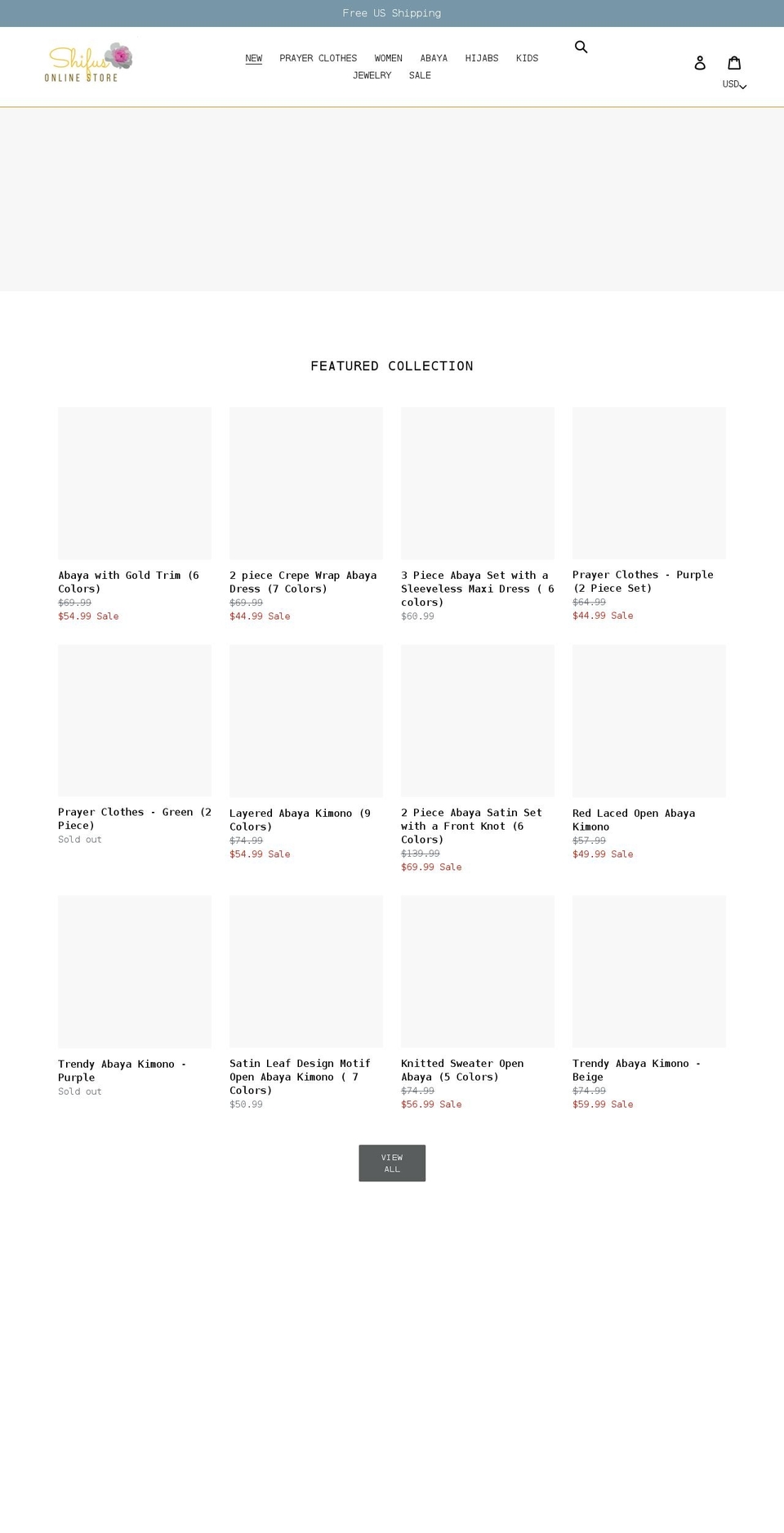 shifusonlinestore.com shopify website screenshot