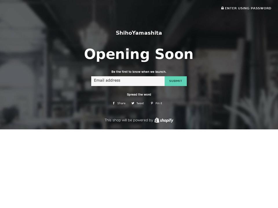 shihoyamashita.com shopify website screenshot