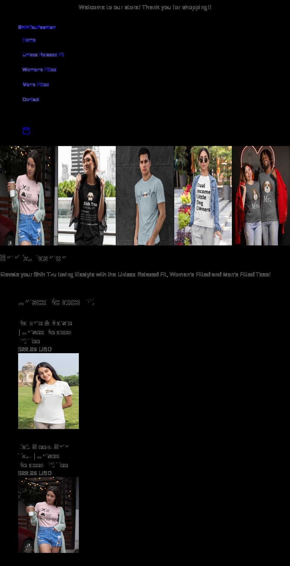 shihtzufashion.com shopify website screenshot