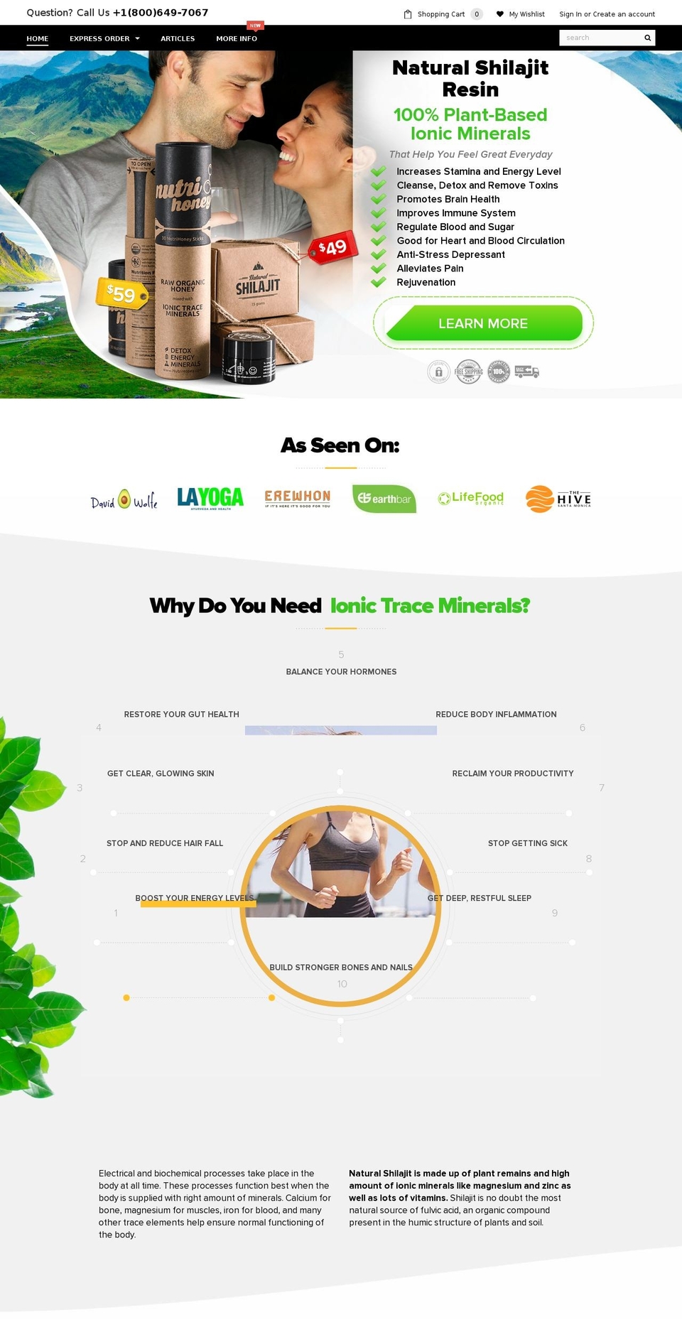 shilajitweightloss.com — Shopify storefront screenshot