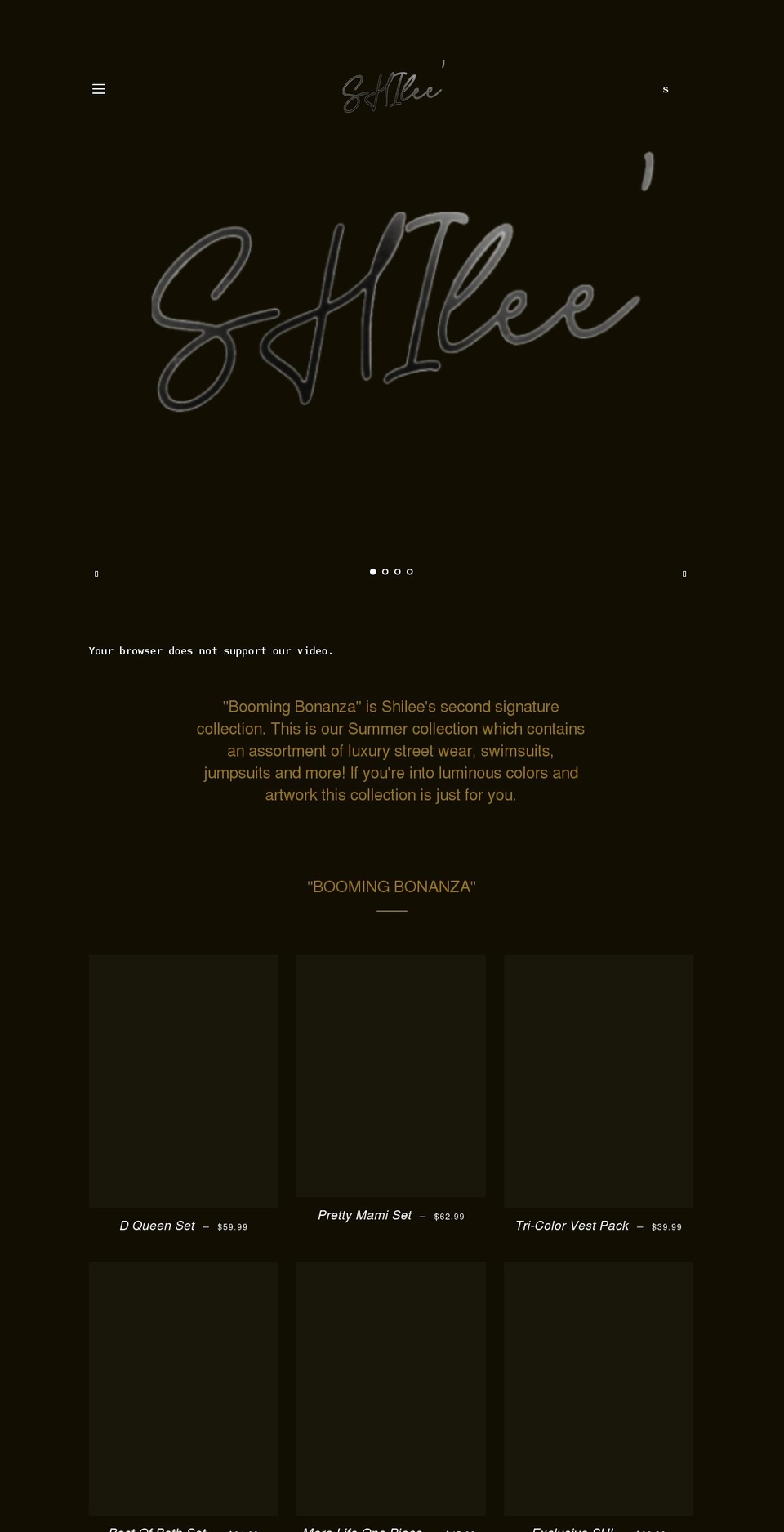 shilee.biz shopify website screenshot