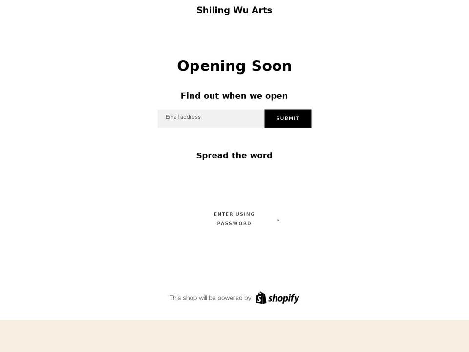 shiling-wu.com — Shopify storefront screenshot
