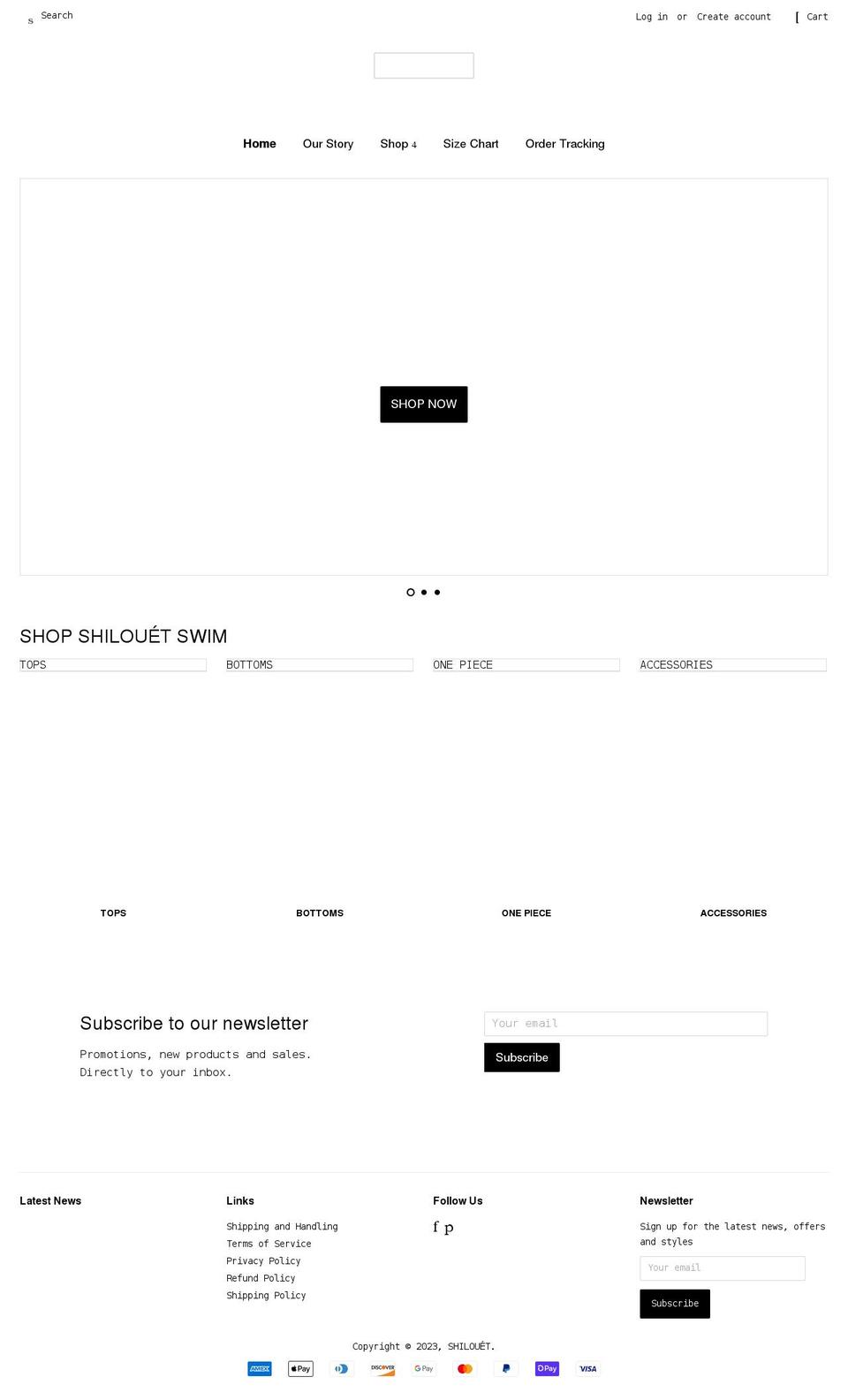 shilouet.com shopify website screenshot