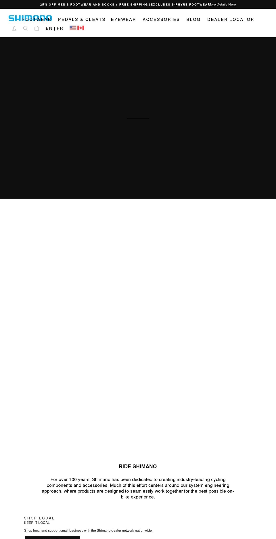 shimanoindoor.ca shopify website screenshot