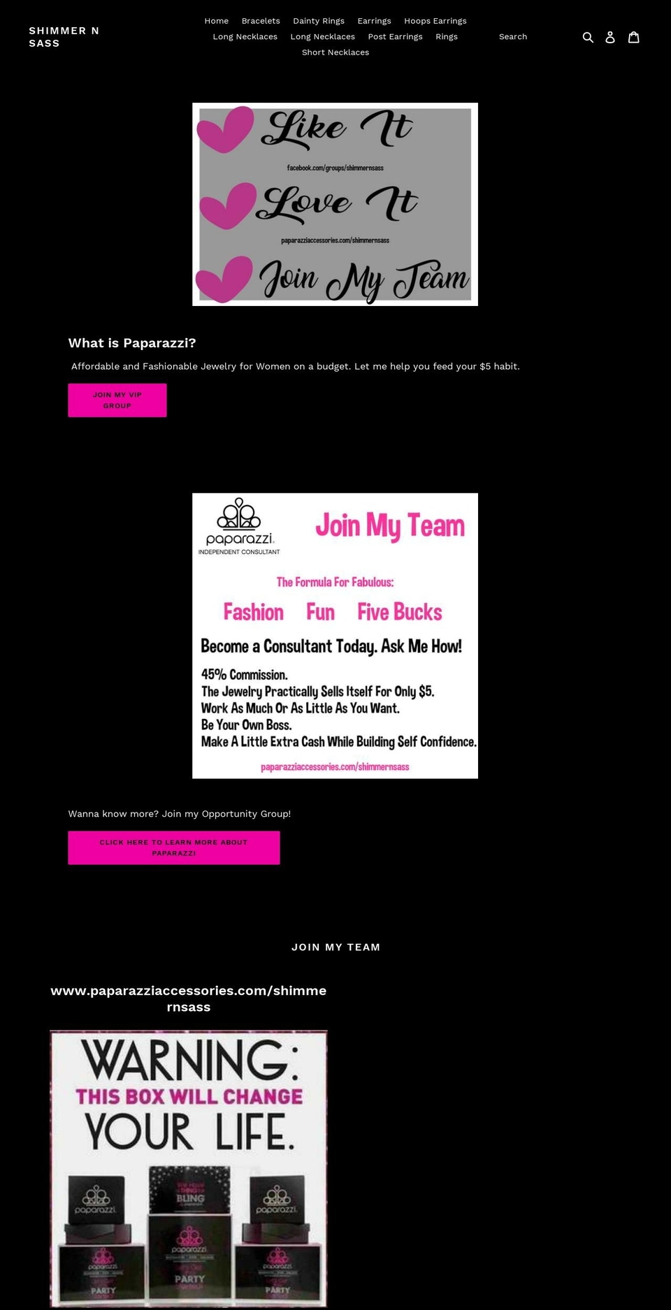 shimmernsass.com shopify website screenshot