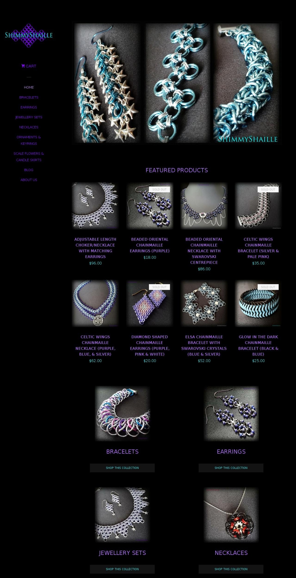 shimmyshaille.com shopify website screenshot