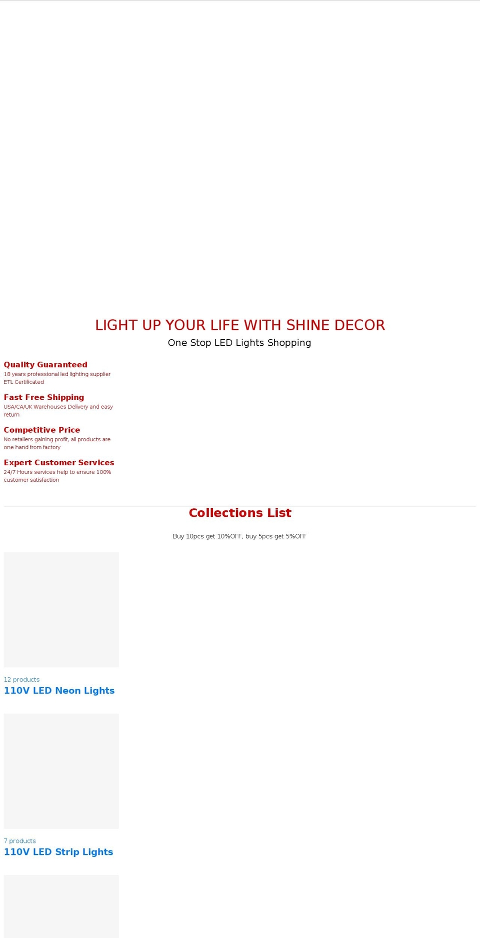 shine-decor.com shopify website screenshot