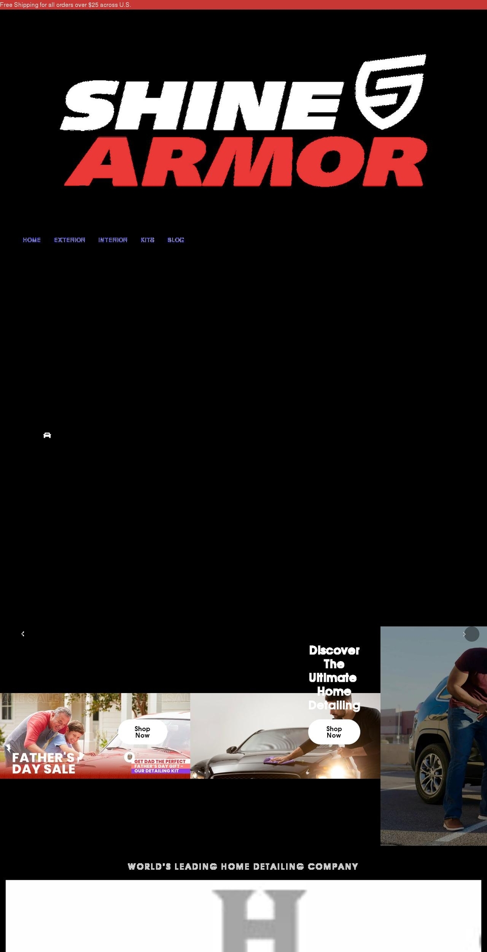 shinearmor.com shopify website screenshot