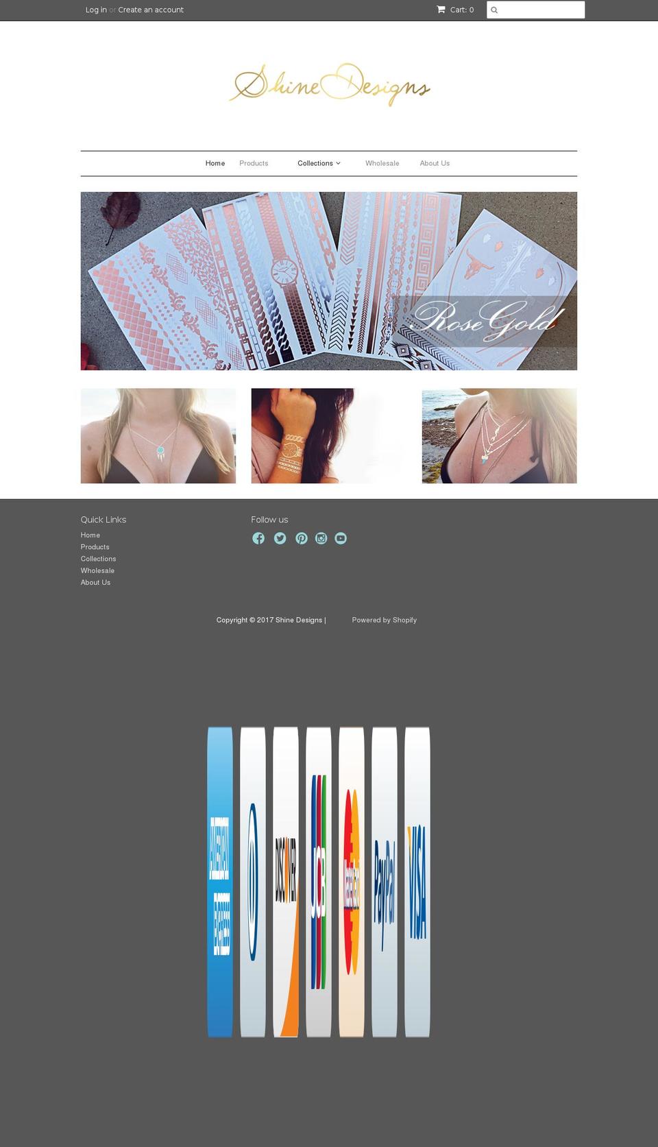 shinedesigntattoos.com shopify website screenshot