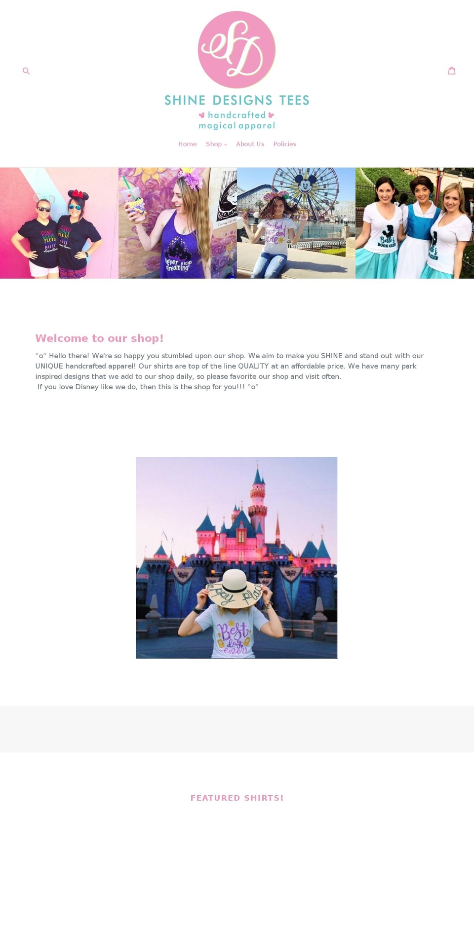 shinedesigntees.com — Shopify storefront screenshot