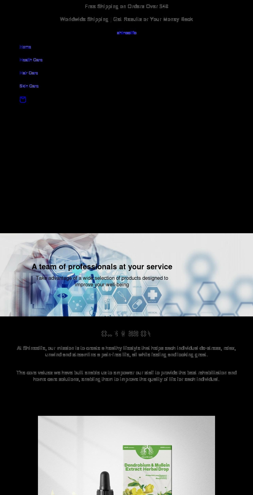shineelife.com — Shopify storefront screenshot
