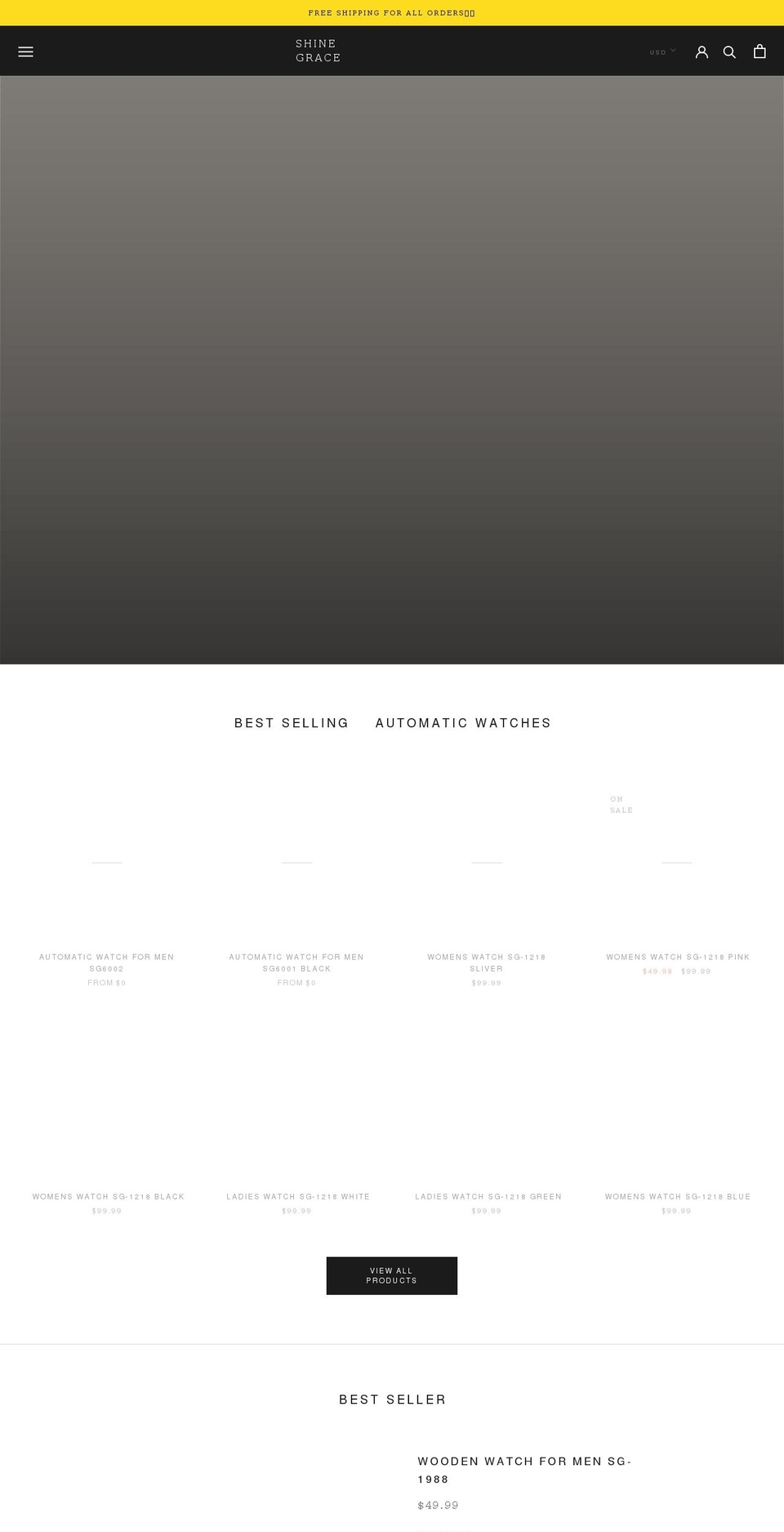 shinegrace.com shopify website screenshot