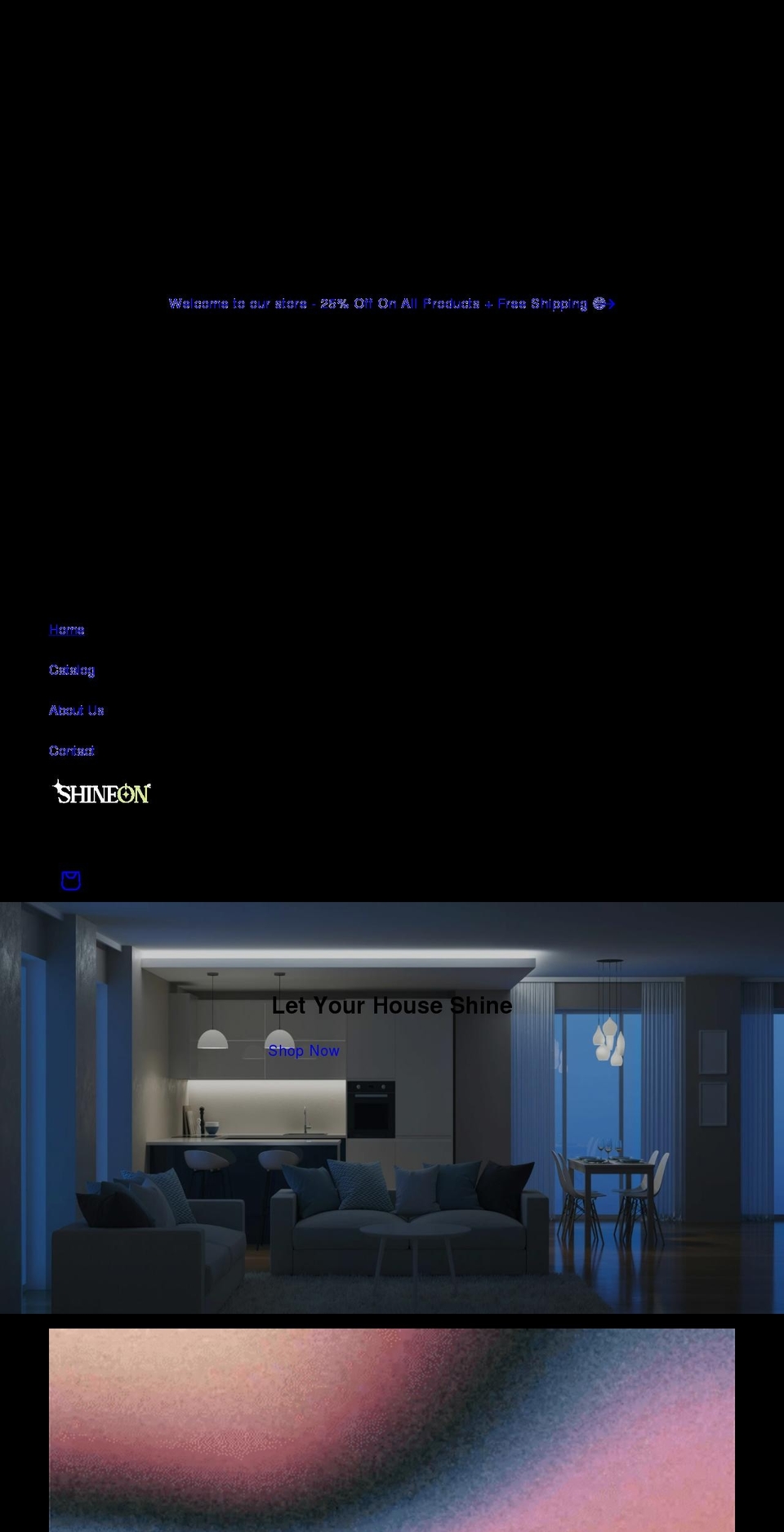 shineonlights.com shopify website screenshot