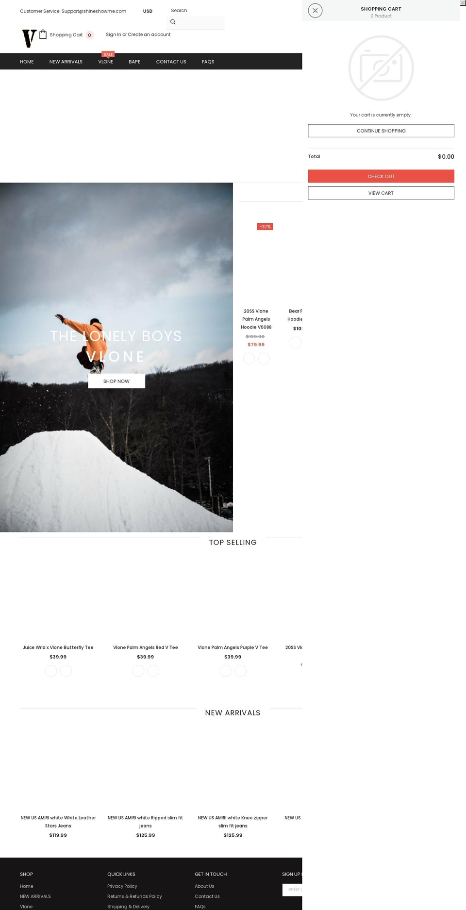 shineshowme.com shopify website screenshot