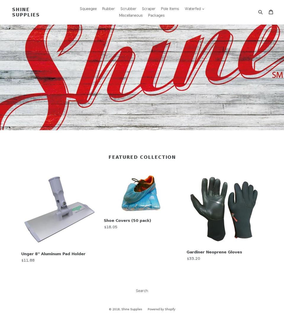 premiere Shopify theme site example shinesupplies.com