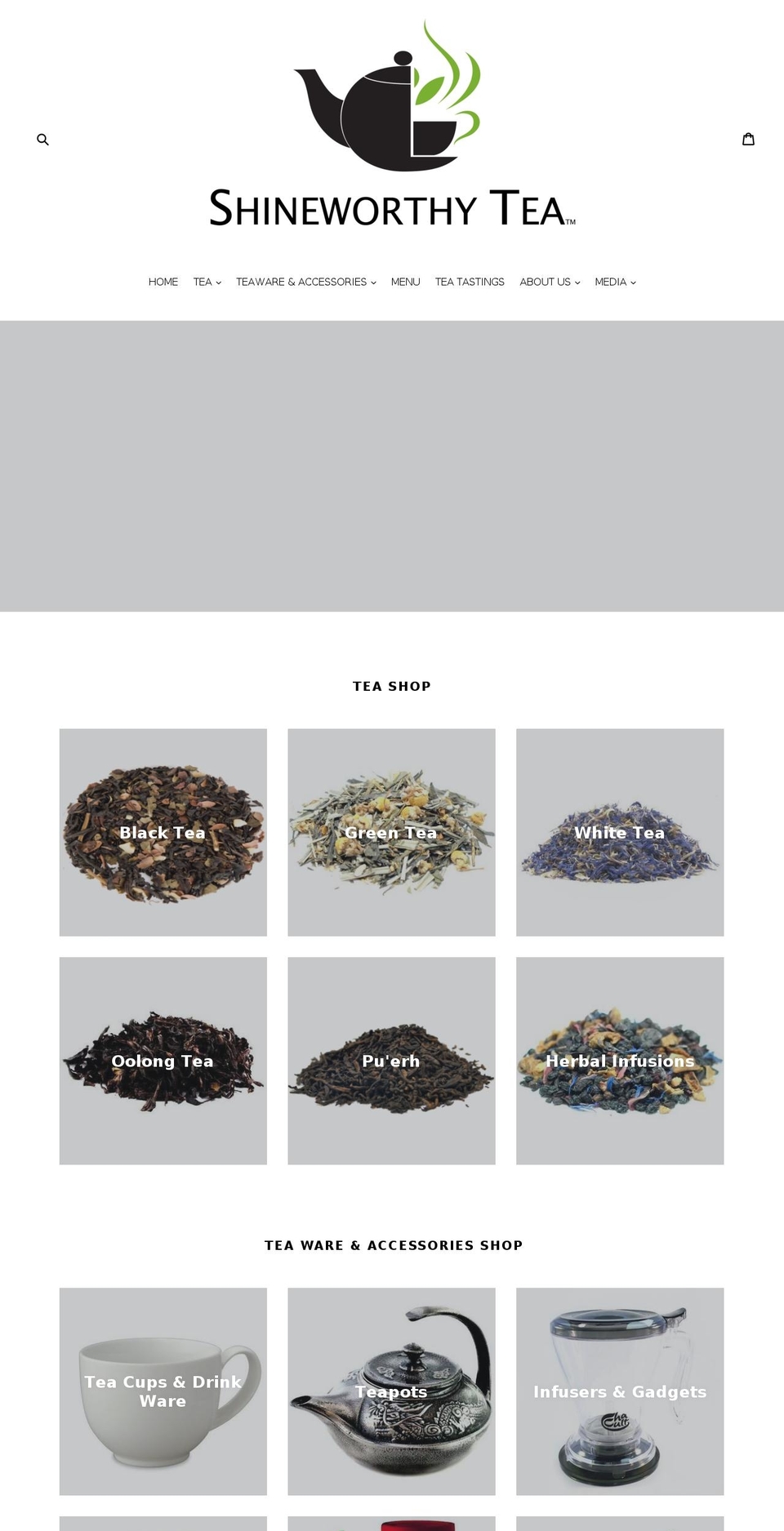 shineworthytea.com shopify website screenshot
