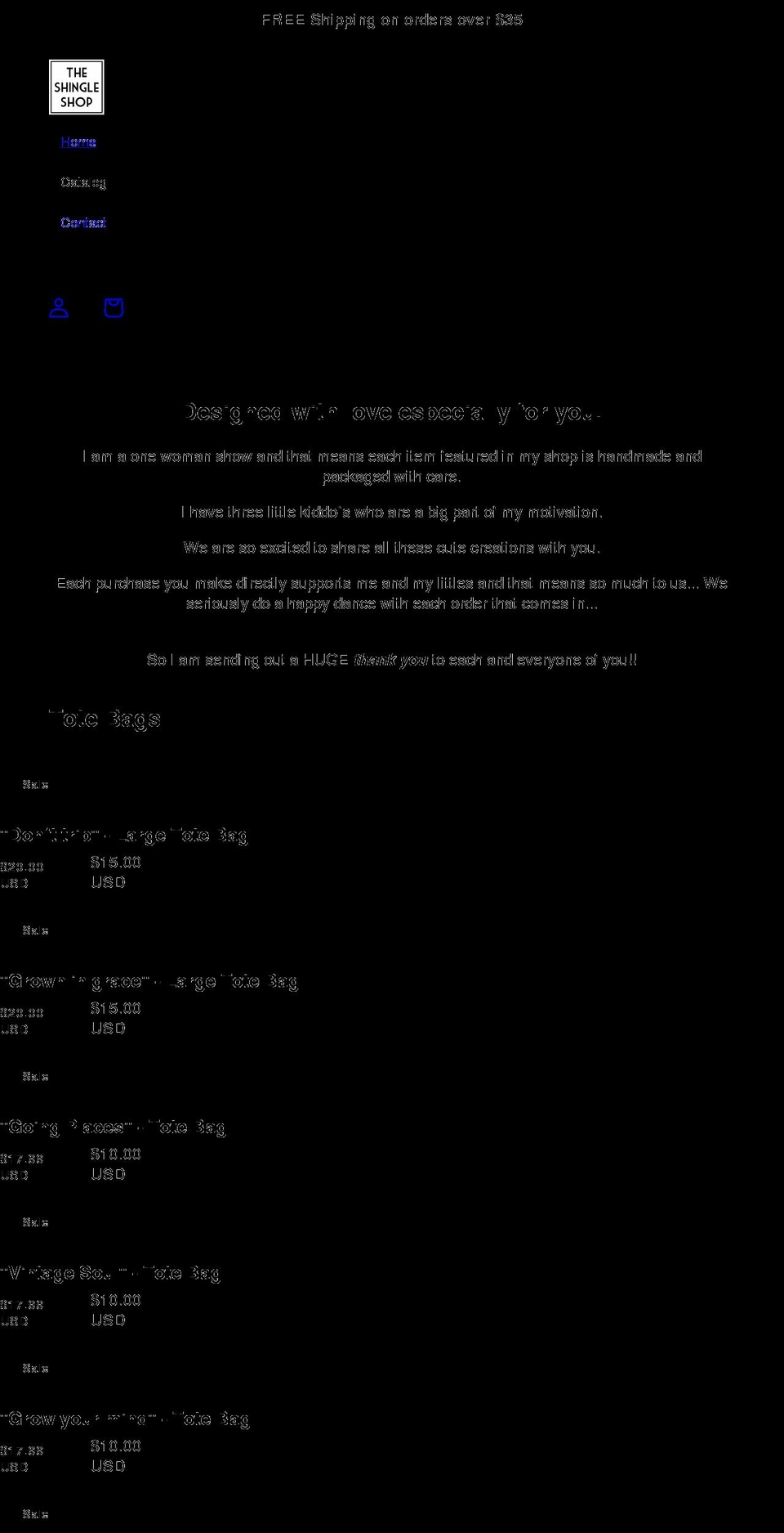 shingleshop.com shopify website screenshot