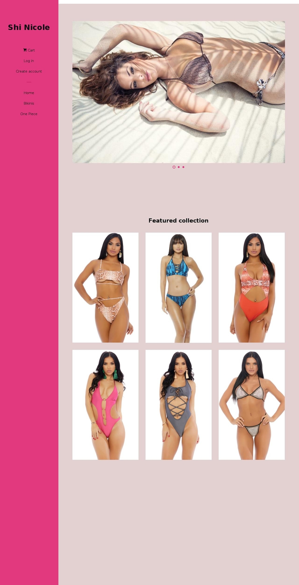 shinicole.com shopify website screenshot