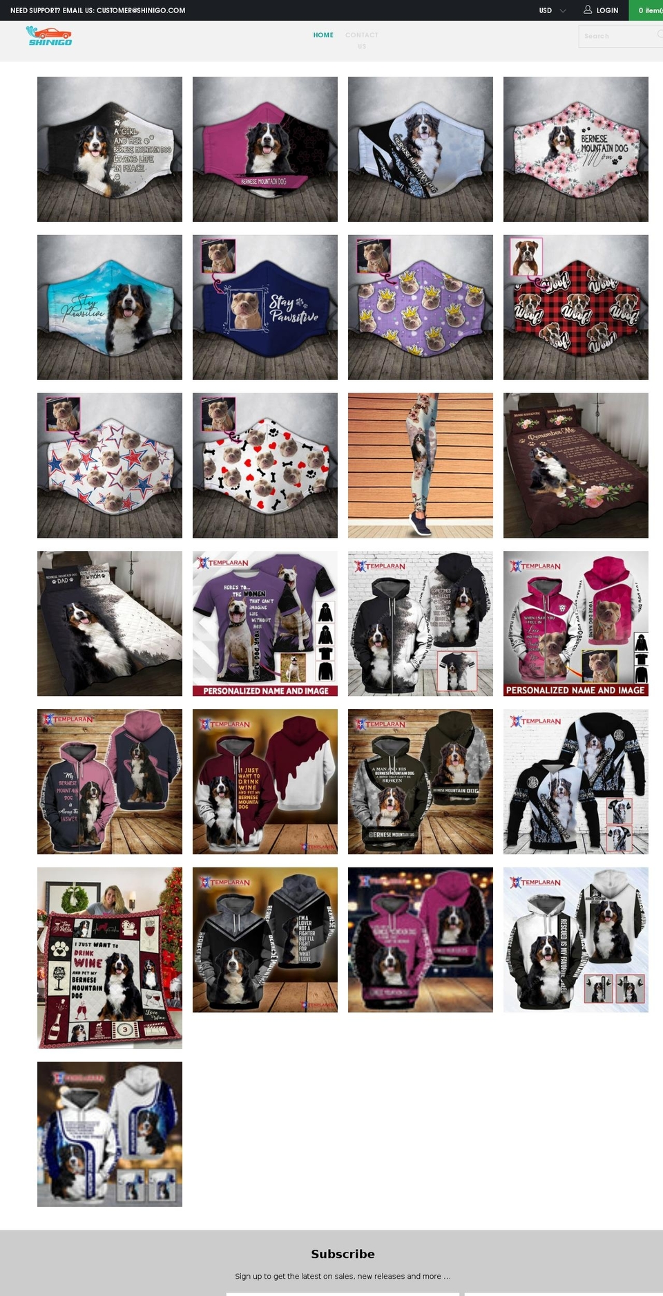 shinigo.com shopify website screenshot