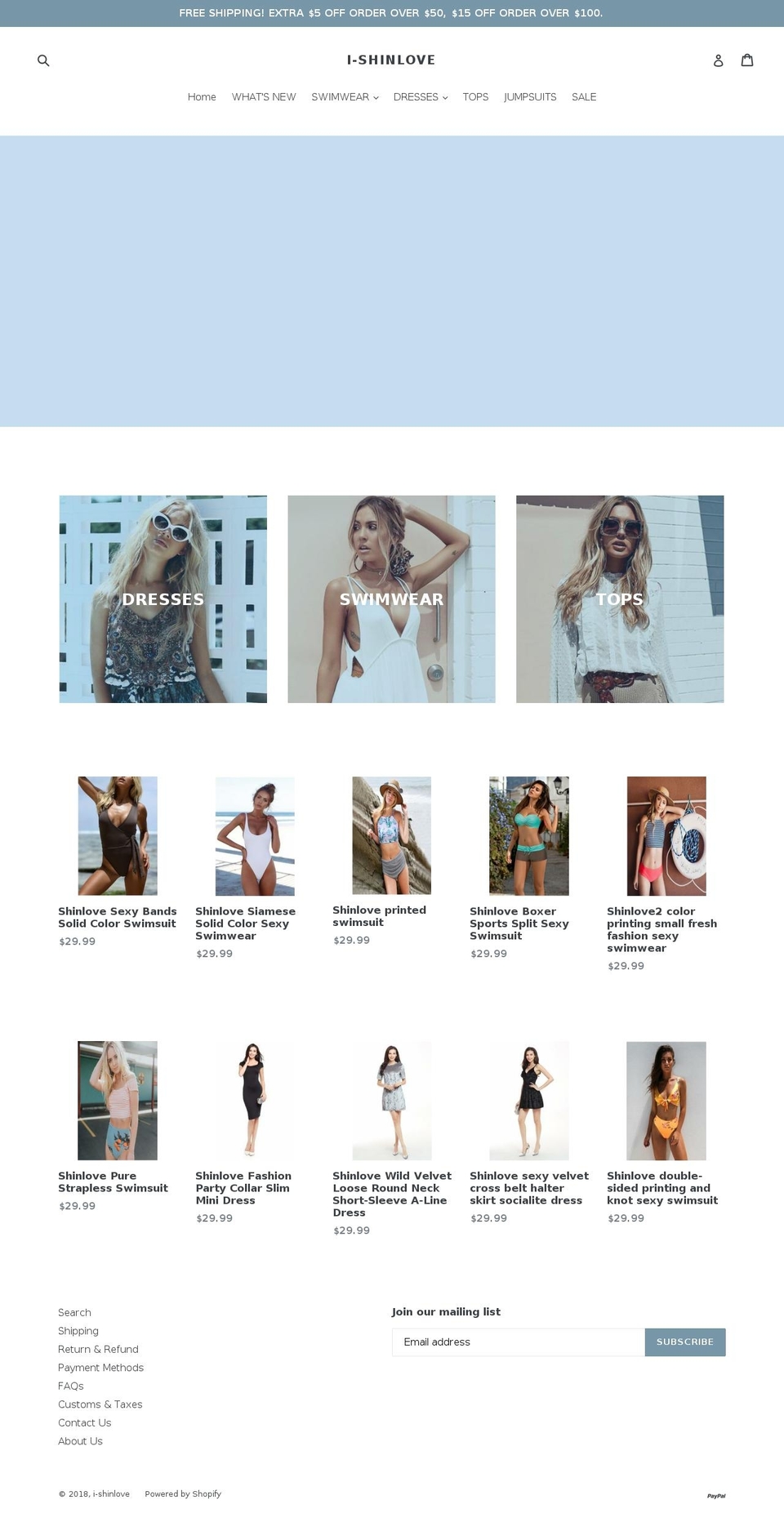 shinlove.com — Shopify storefront screenshot
