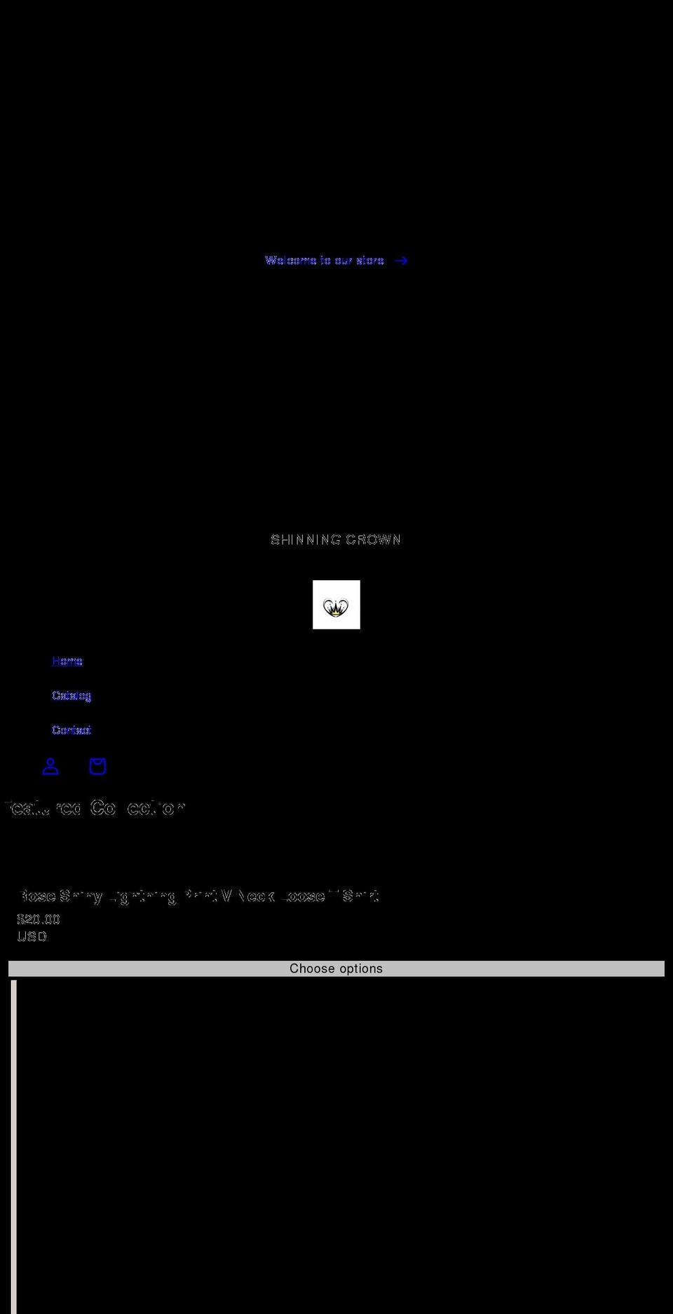 shinningcrown.com shopify website screenshot