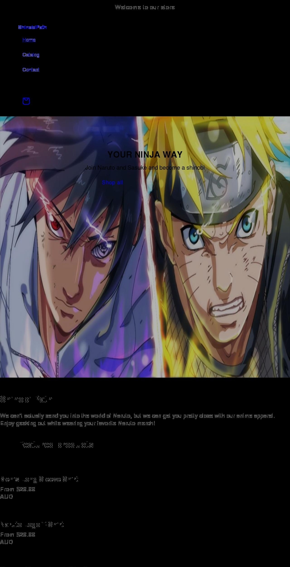 shinobipath.com shopify website screenshot