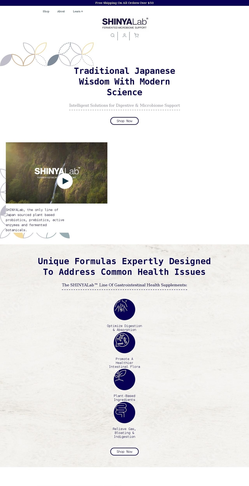 shinyalab.com shopify website screenshot