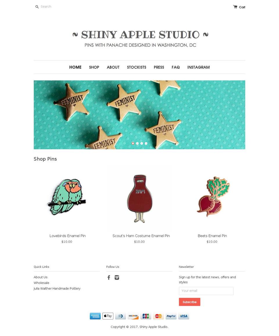 Editions Shopify theme site example shinyapplestudio.com