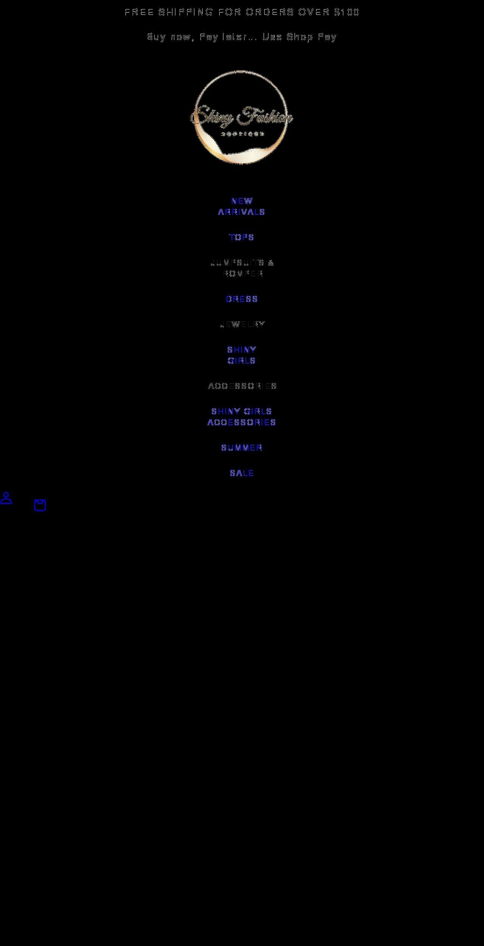 shinyfashionboutique.com shopify website screenshot