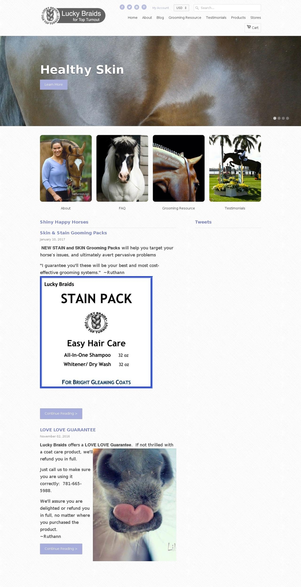 shinyhappyhorses.com shopify website screenshot