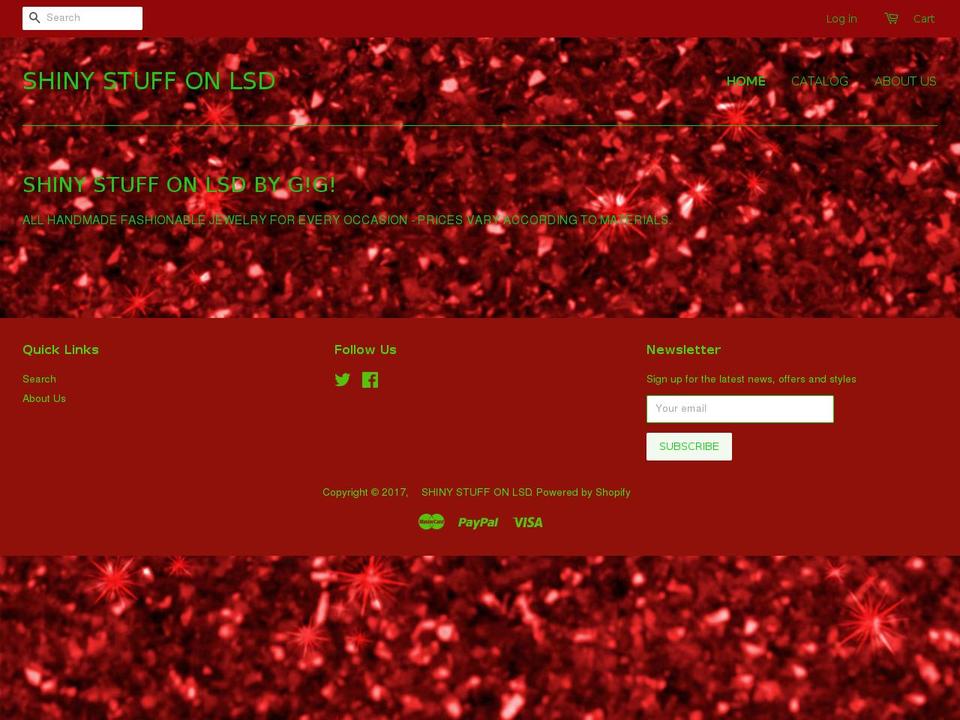 shinystuffonlsd.com shopify website screenshot