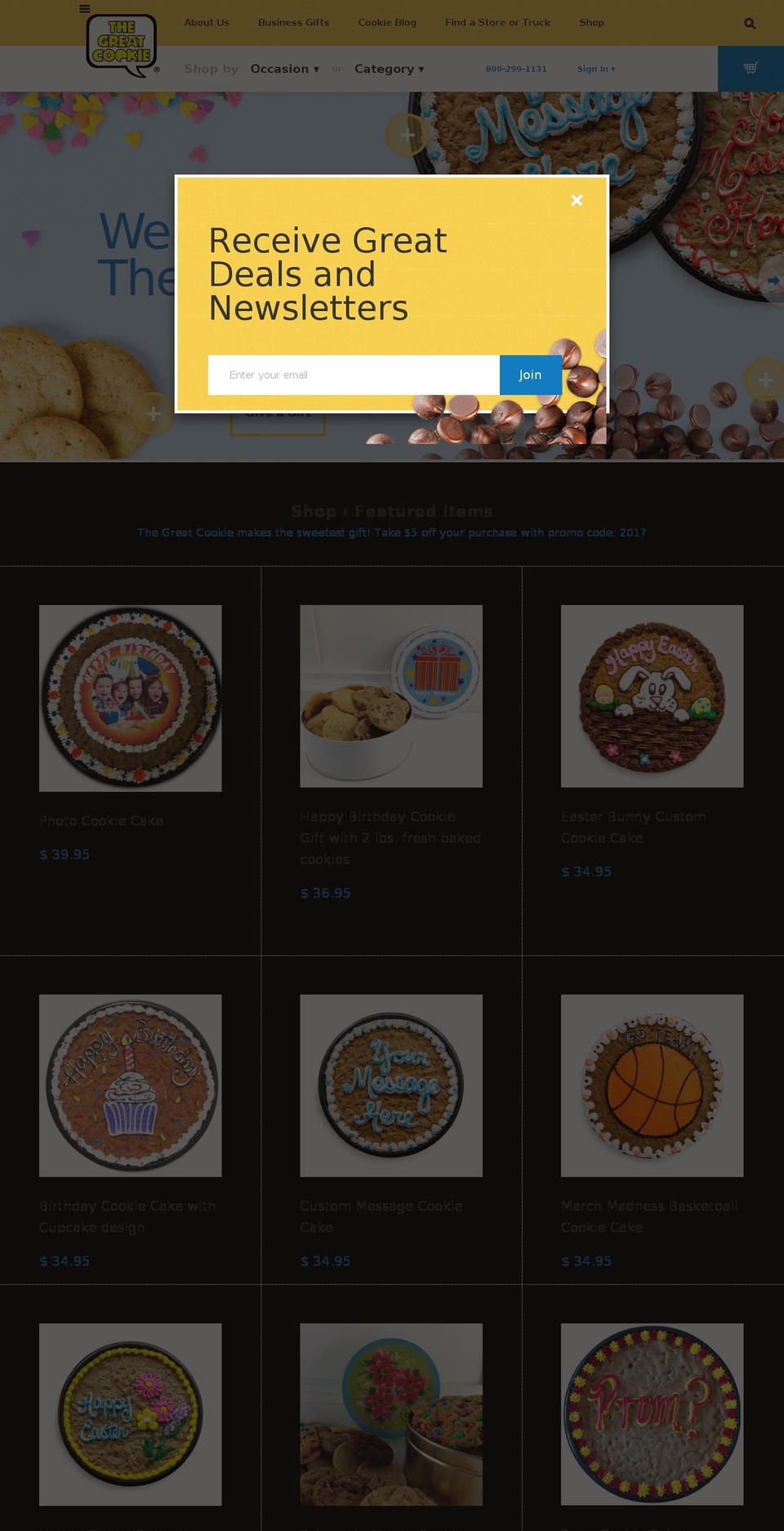 shipacookiecake.com shopify website screenshot