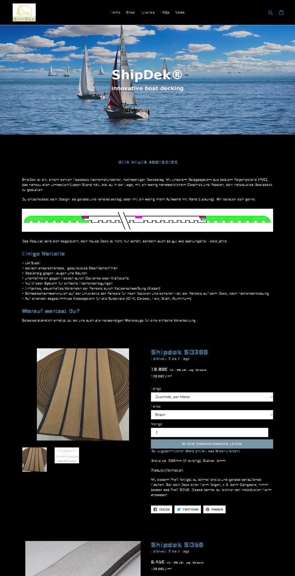 shipdek.com — Shopify storefront screenshot
