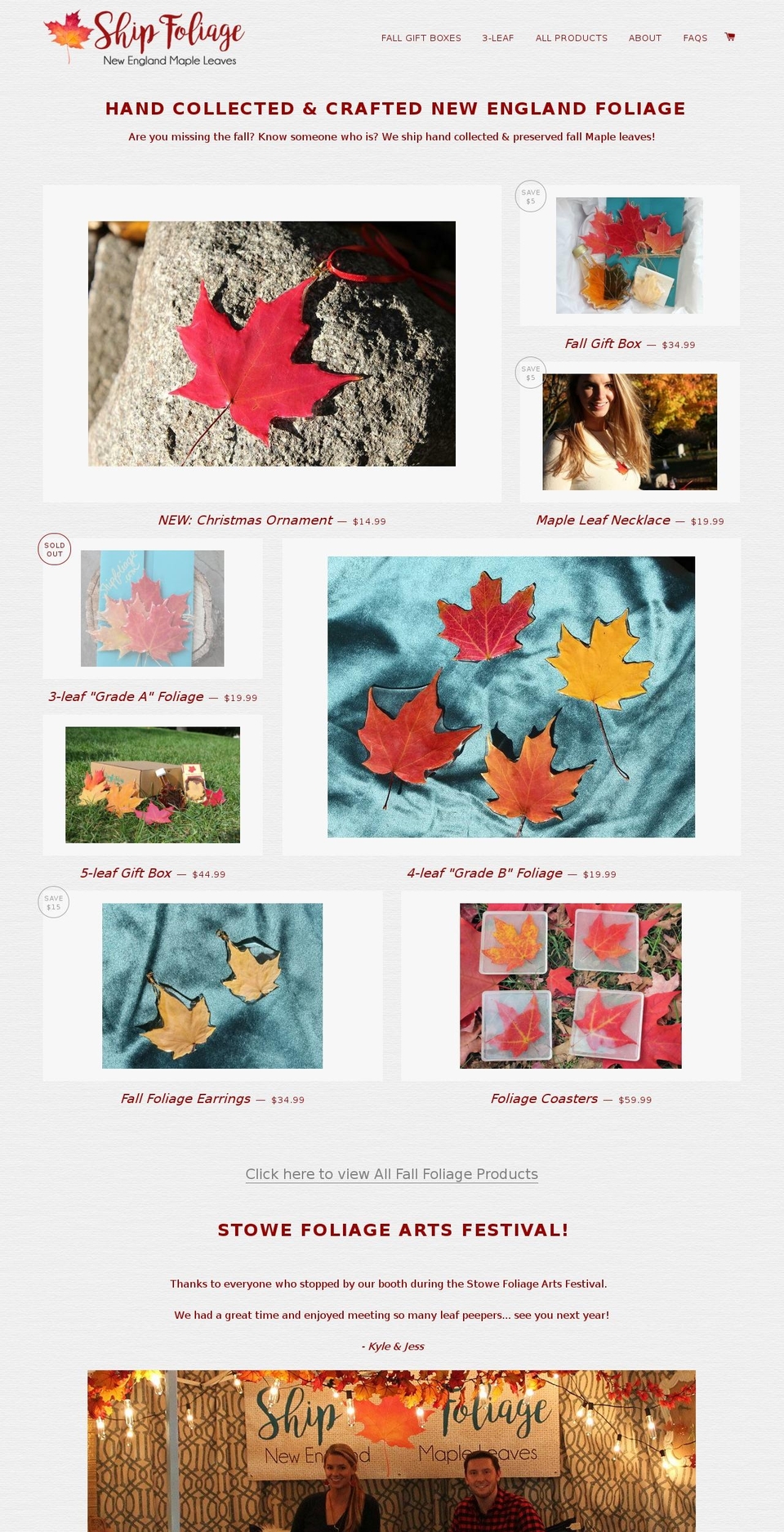 shipfoliage.com shopify website screenshot