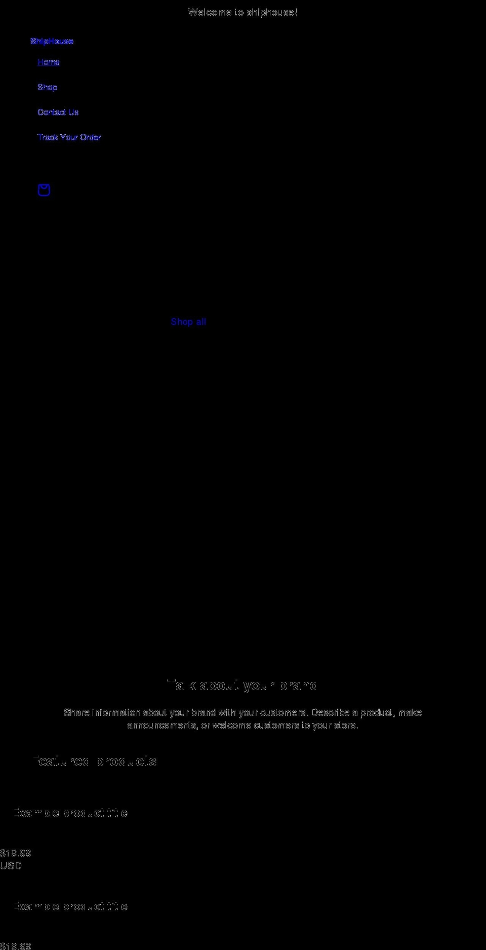 shiphouse.net shopify website screenshot
