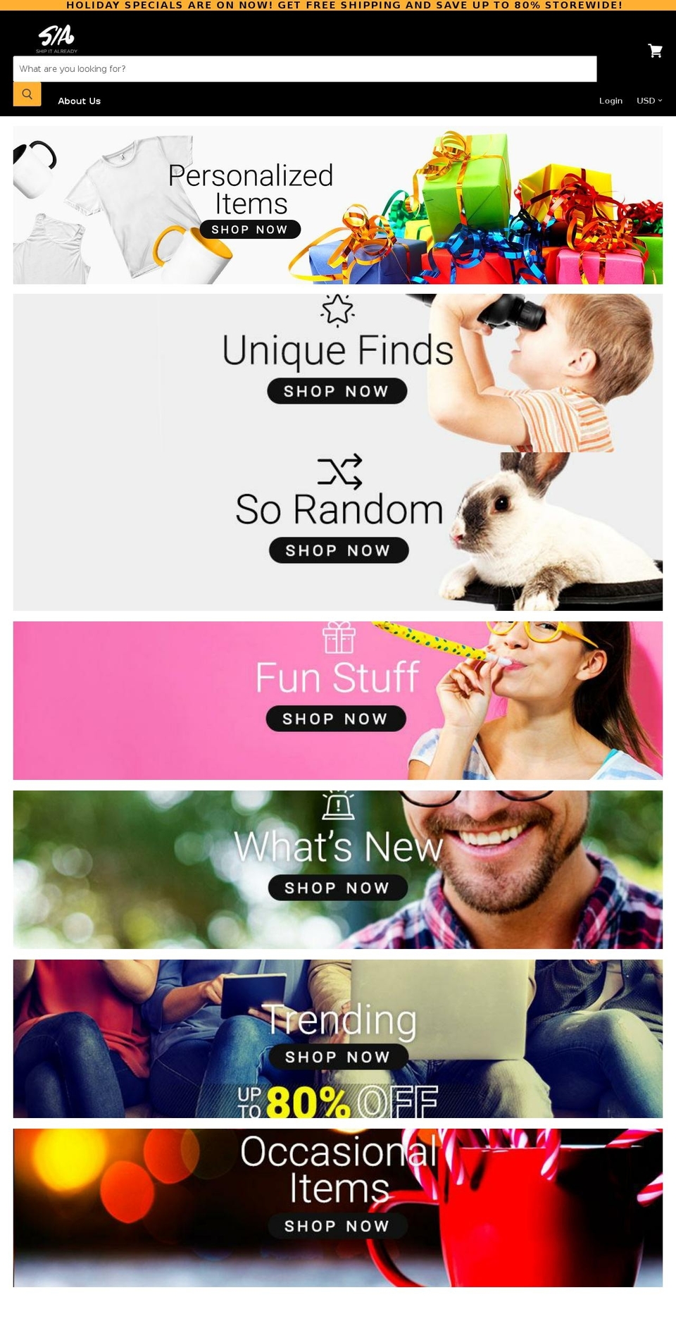 shipitalready.com shopify website screenshot