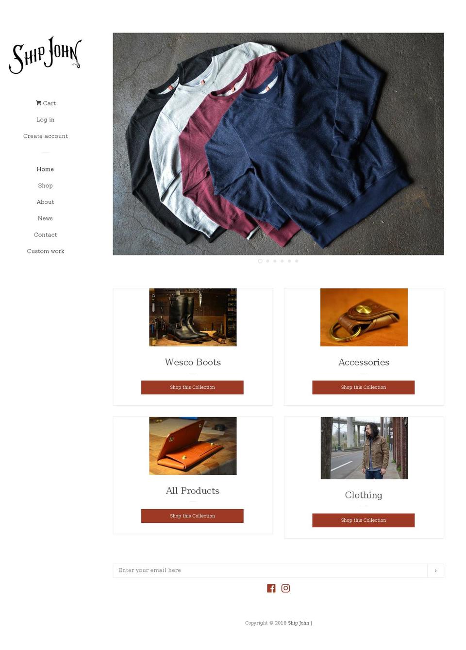 shipjohn.com shopify website screenshot
