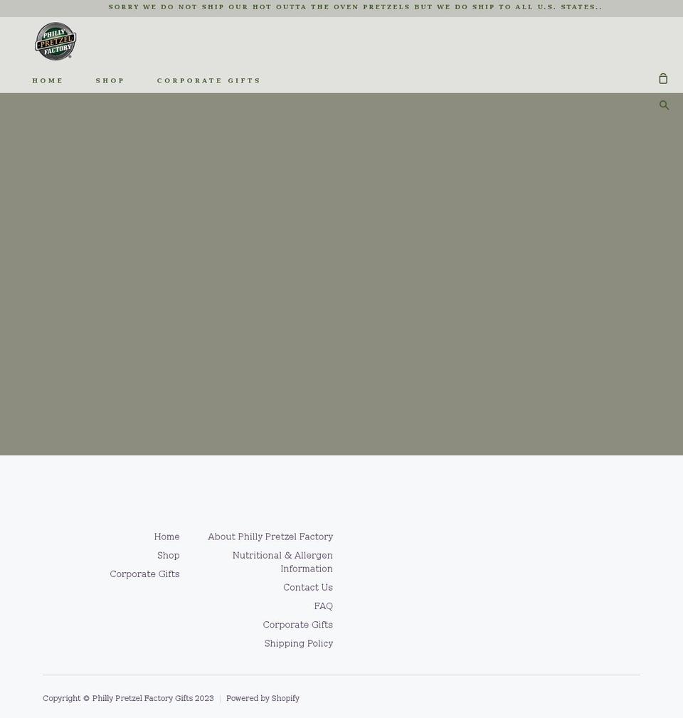 shipphillypretzels.com shopify website screenshot