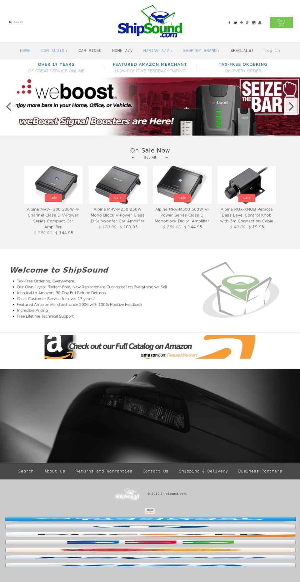 shipsound.com shopify website screenshot