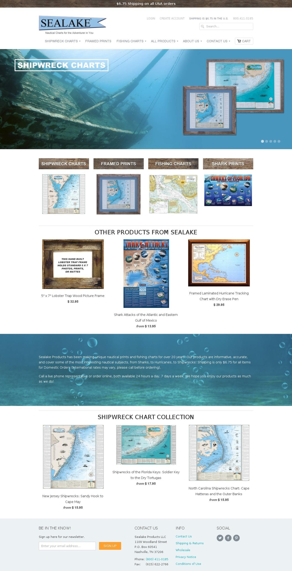 shipwreckcharts.com shopify website screenshot