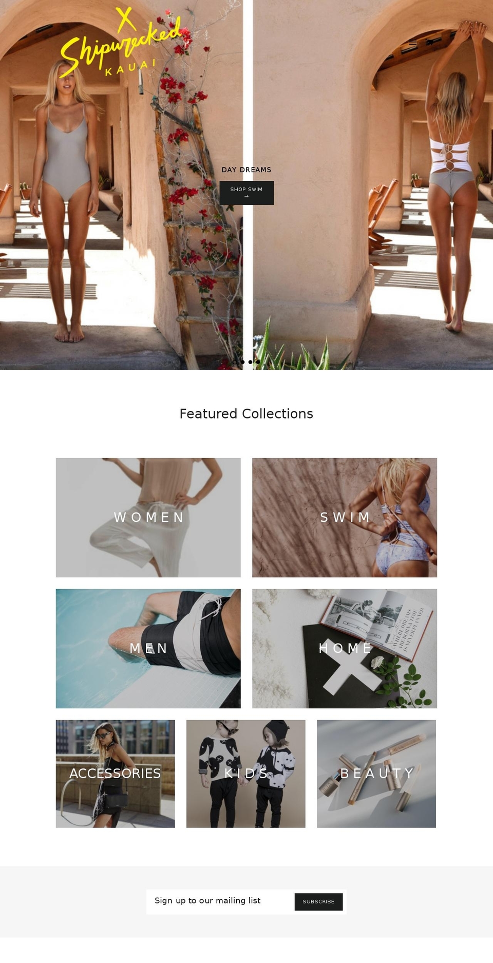 shipwreckedkauai.com shopify website screenshot