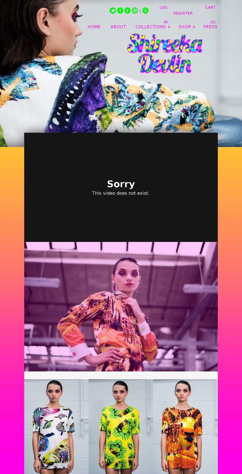 shireekadevlin.com shopify website screenshot