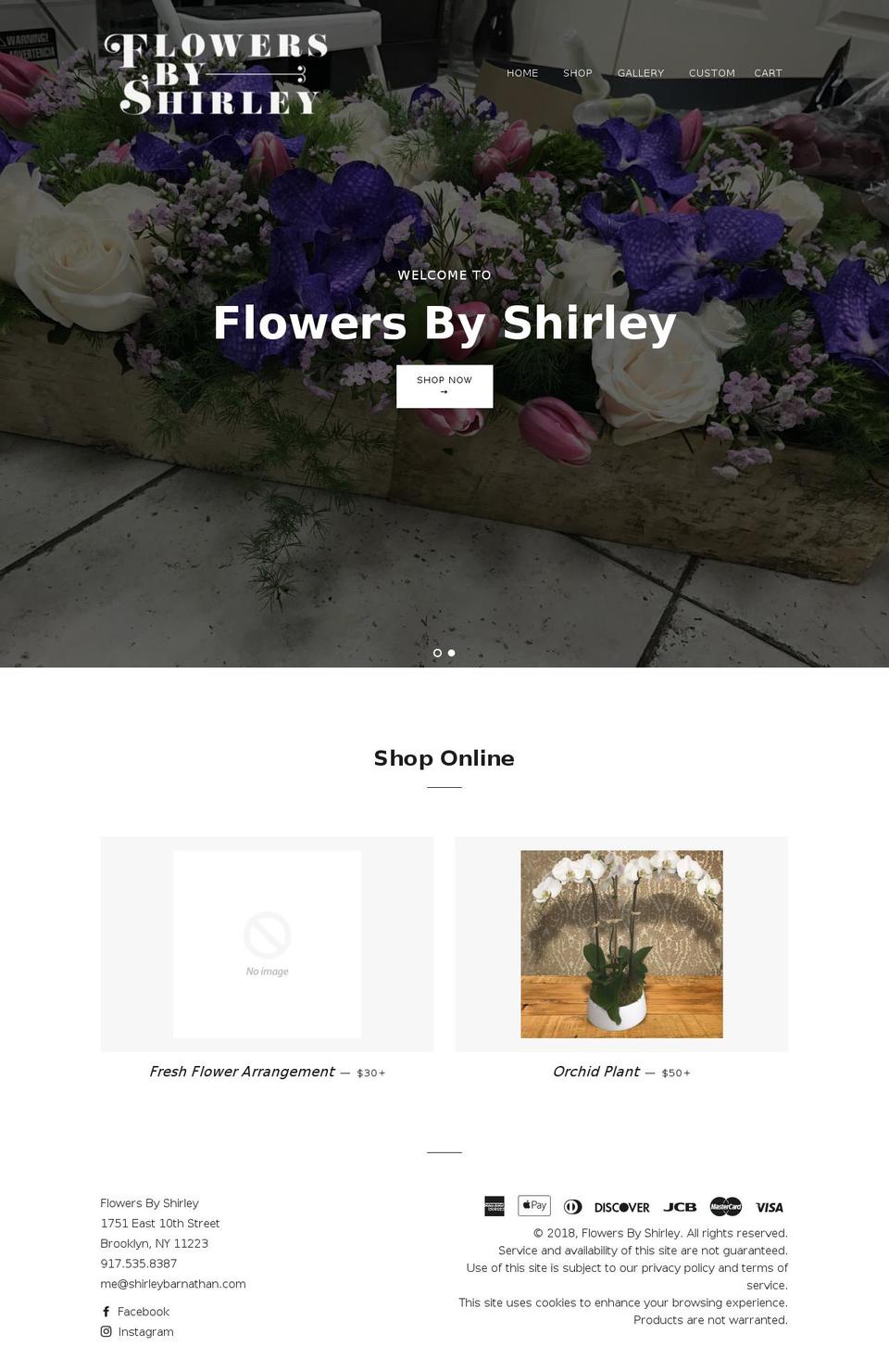 shirleybarnathan.com shopify website screenshot